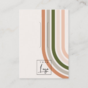 Carte De Visite Logo Retro Rainbow Desert Logo Écran à cheveux