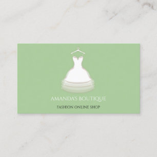 Carte De Visite Logo Robe Blanche Mode Mariage Événement Mint Ve