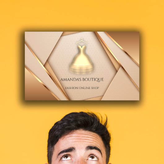 Carte De Visite Logo Robe Mode Boutique Boutique en ligne Géomété