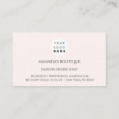 Carte De Visite Logo Robe Mode Boutique Événement Gold Parties sci (Dos)