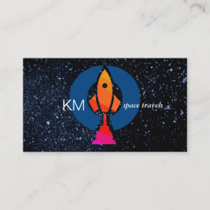 Carte De Visite Logo Rocket Ship Étoiles