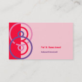 Carte De Visite Logo rond abstrait rouge violet (Dos)