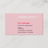Carte De Visite Logo rond abstrait rouge violet (Devant)