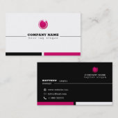 Carte De Visite Logo rose (Devant / Derrière)