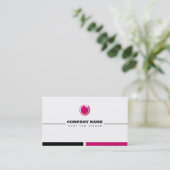 Carte De Visite Logo rose (Debout devant)