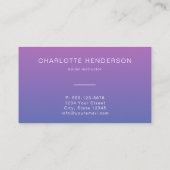 Carte De Visite Logo rose bleu Silhouette Dance School Academy (Dos)