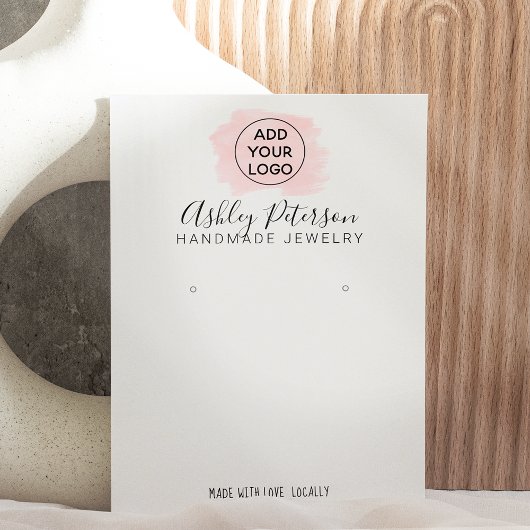 Carte De Visite Logo rose brosse logo bijouterie