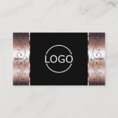 Carte De Visite Logo Rose de luxe Gold Black Squigglé Bijoux (Devant)