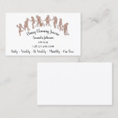 Carte De Visite Logo Rose des services de nettoyage classique Maid (Devant / Derrière)