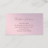 Carte De Visite Logo rose en or nid d'abeille (Dos)