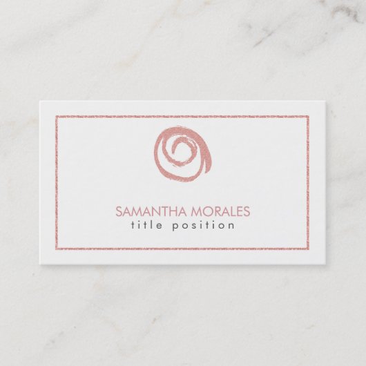 Carte De Visite Logo rose Gold (Devant)
