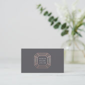 Carte De Visite Logo rose Gold Gem | Design de bijoux (Debout devant)