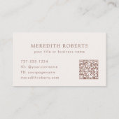 Carte De Visite Logo rose Gold Parties scintillant Monogram (Dos)