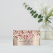 Carte De Visite Logo rose Gold Pink Confetti Drio QR CODE (Debout devant)