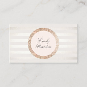 Carte De Visite Logo Rose Gold Sequin Rose Chic
