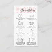 Carte De Visite Logo rose moderne Couleur des cheveux Instructions (Devant)