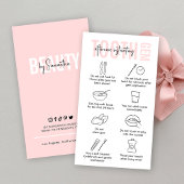 Carte De Visite Logo rose moderne - Instructions pour les soins po