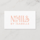 Carte De Visite Logo rose Nail Tech (Devant)