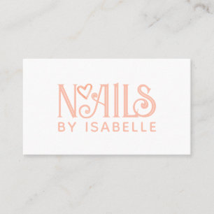 Carte De Visite Logo rose Nail Tech