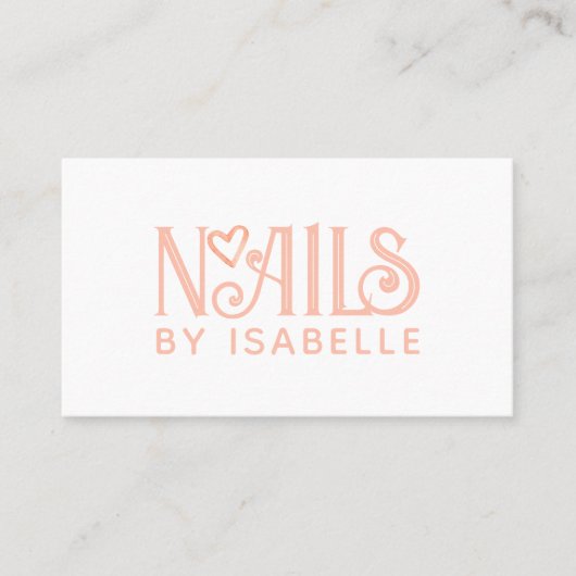 Carte De Visite Logo rose Nail Tech (Devant)