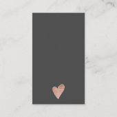 Carte De Visite logo rose or brosse commander merci (Dos)