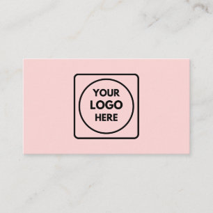 Carte De Visite Logo Rose Pâle Design Professionnel Minimaliste