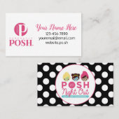 Carte De Visite Logo rose Parfaitement Posh (Devant / Derrière)