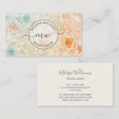 Carte De Visite Logo Rose Pastel 3D (Devant / Derrière)