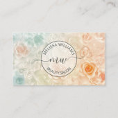 Carte De Visite Logo Rose Pastel 3D (Devant)