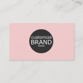 Carte De Visite Logo rose Simple Et Moderne (Devant)