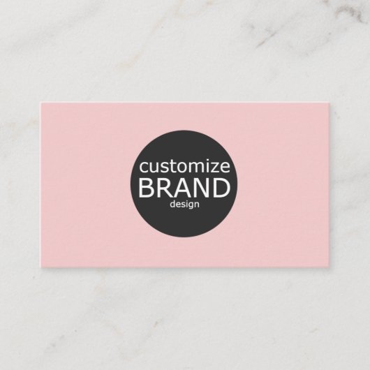Carte De Visite Logo rose Simple Et Moderne (Devant)