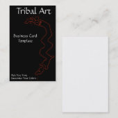 Carte De Visite Logo Rouge Art tribal (Devant / Derrière)