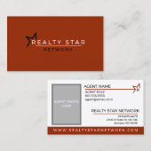 Carte De Visite Logo rouge avec la bannière rouge (Devant / Derrière)