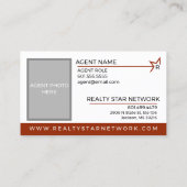 Carte De Visite Logo rouge avec la bannière rouge (Dos)