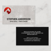 Carte De Visite Logo rouge chien chat | Services animaux (Devant / Derrière)