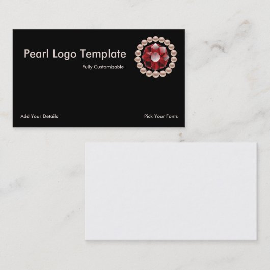 Carte De Visite Logo Ruby et Pearl (Devant / Derrière)