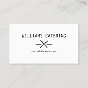 Carte De Visite Logo Rustic Crossed Fork Knife