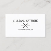 Carte De Visite Logo Rustic Crossed Fork Knife (Devant)