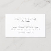 Carte De Visite Logo Rustic Oven Mitt sur bois noir pour boulanger (Dos)