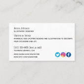 Carte De Visite Logo Rustic Wood & Sunflower Maker (Dos)