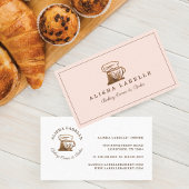 Carte De Visite Logo rustique batteur sur socle pour boulangerie