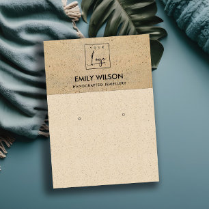 CARTE DE VISITE LOGO RUSTIQUE BLUSH PEACH TERRACOTTA ÉCRAN DE REG