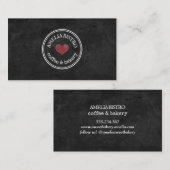 Carte De Visite Logo rustique maison sur mesure tableau noir simpl (Devant / Derrière)