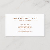 Carte De Visite Logo Rustique raffiné pour Cravate à mâchoires sur (Dos)