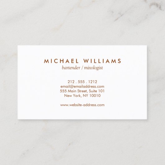 Carte De Visite Logo Rustique raffiné pour Cravate à mâchoires sur (Dos)