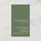 Carte De Visite Logo Rustique Watercolor Pine Forest (Dos)