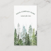 Carte De Visite Logo Rustique Watercolor Pine Forest (Devant)