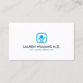 Carte De Visite Logo santé et bien-être en blanc (Devant)