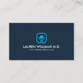 Carte De Visite Logo santé et bien-être en bleu (Devant)