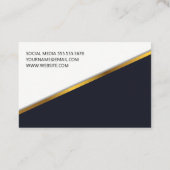 Carte De Visite Logo santé | Gold Trim Black (Dos)